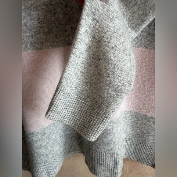 Benedetta B Italy Gray Pink Cowl Neck Wool Blend Sweater Tunic M-L - Picture 6 of 13